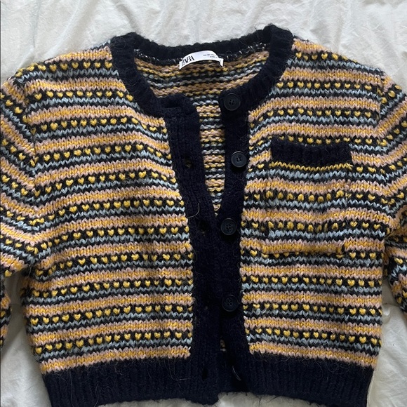 Zara Chunky Wool Blend Cardigan - Picture 3 of 3